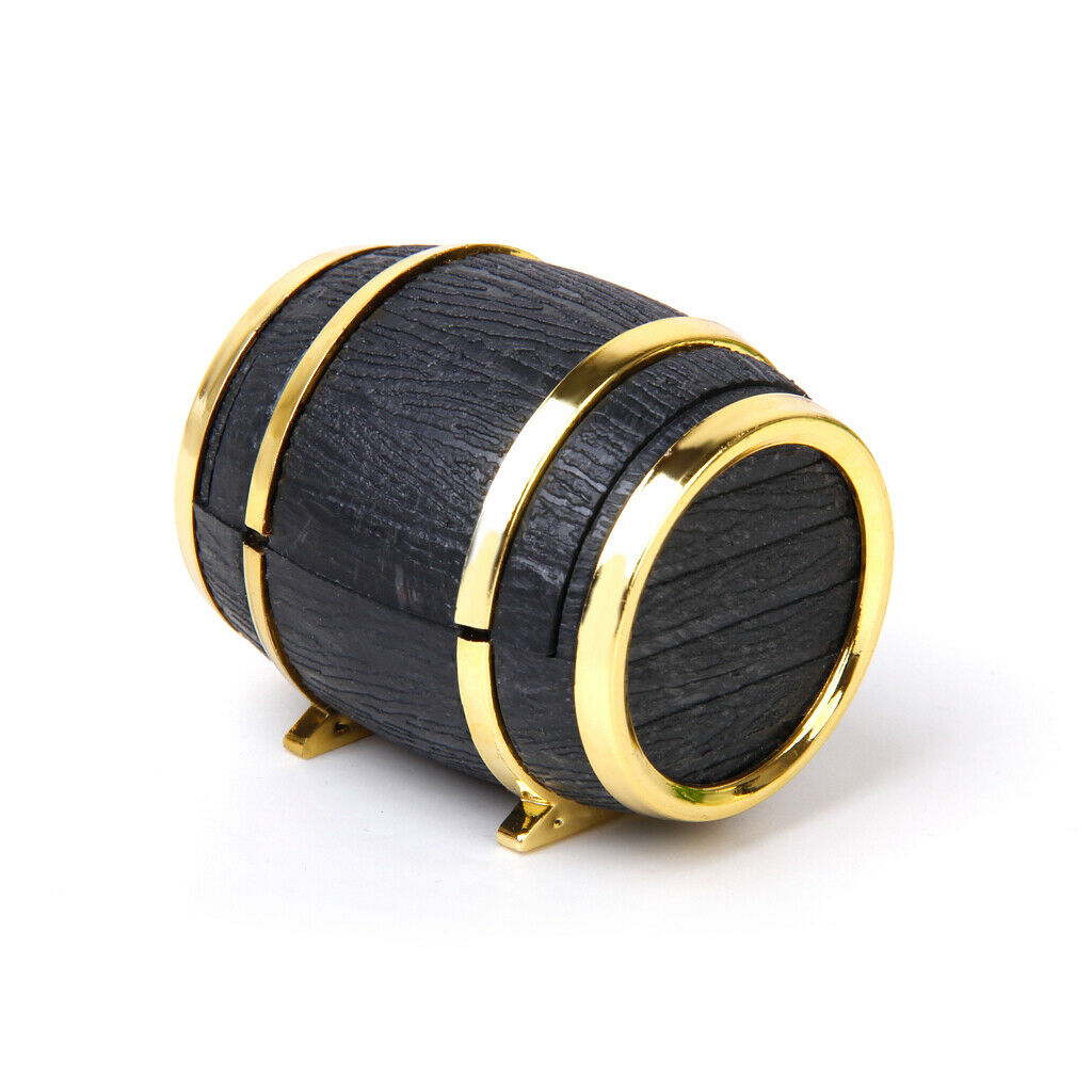 2 x Beer Barrel Shape Ring Earring Jewelry Storage Box Case Organizer Holders