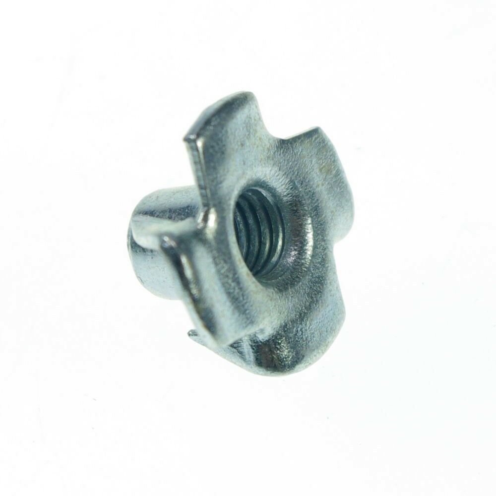 Lot25 Metric M8 Zinc Plated Steel T Nuts Blind Nuts 4 Prongs Knock In Wood