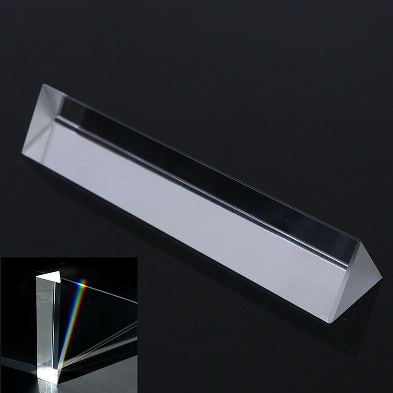 K9 Crystal Optical Glass Triangular Prism for Teaching Light Spectrum 3*3*3*1 SJ