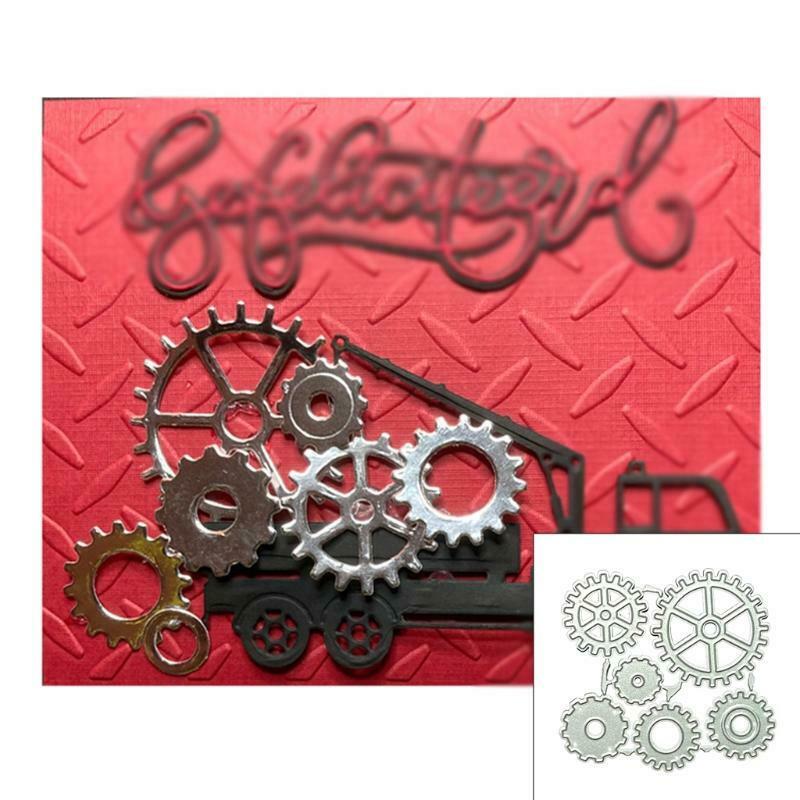 Gearwheel Metal Cutting Dies Stencil DIY Scrapbooking Album Paper Card Template