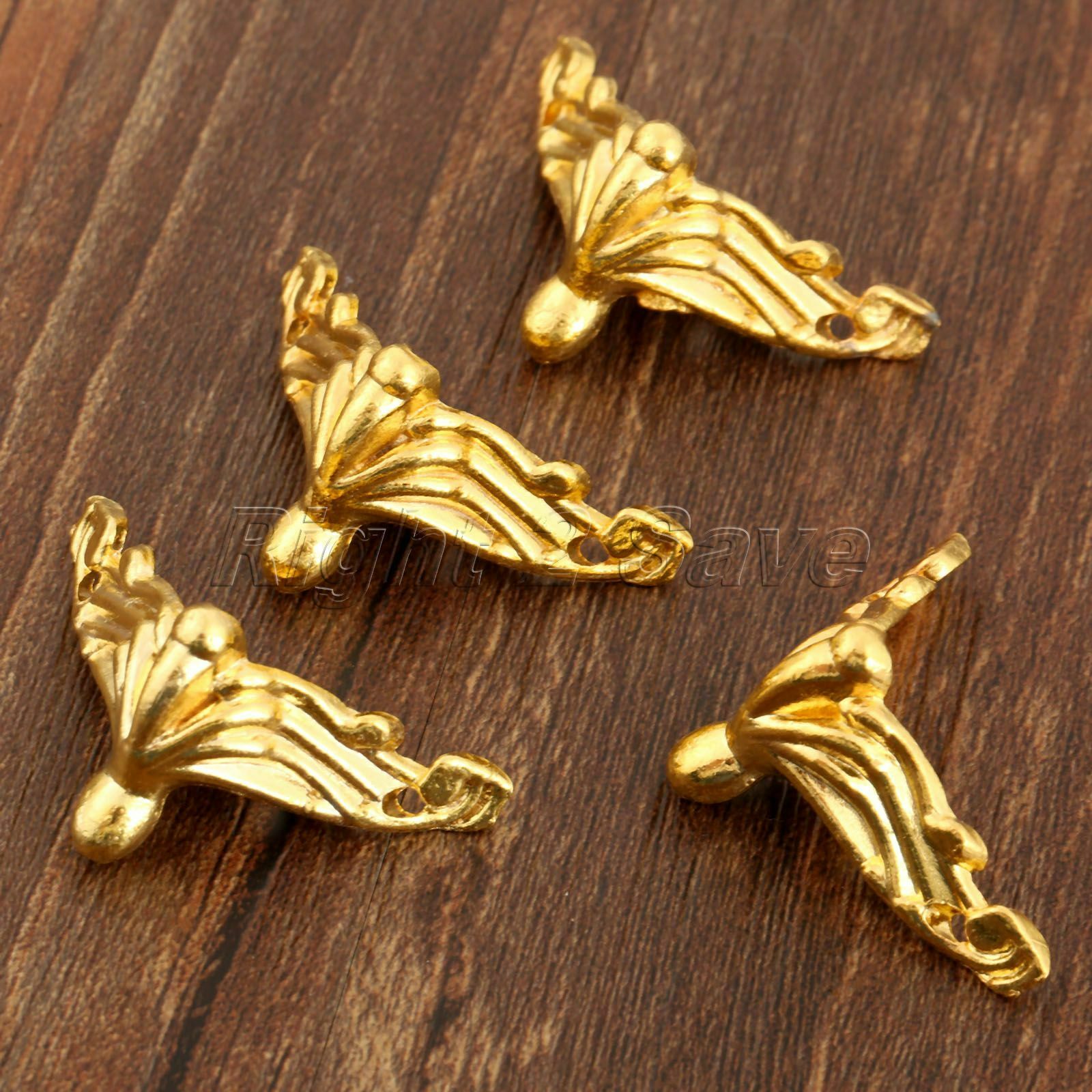 26*19mm Furniture Jewelry Chest Wood Box Decorative Feet Leg Corner Protectors