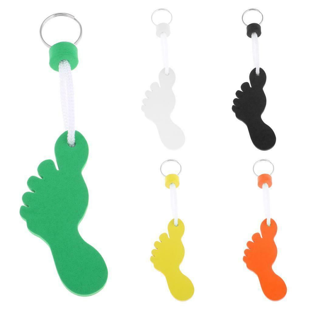 5X Foot Shaped Foam Safety Floating Keyring for Boating Yachting Sailing White