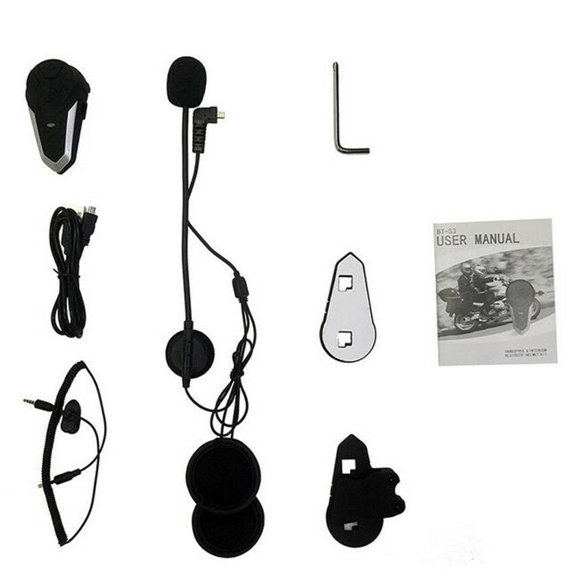 Motorcycle BT Bluetooth Motorcycle Helmet Intercom Interphone Headset Interphone