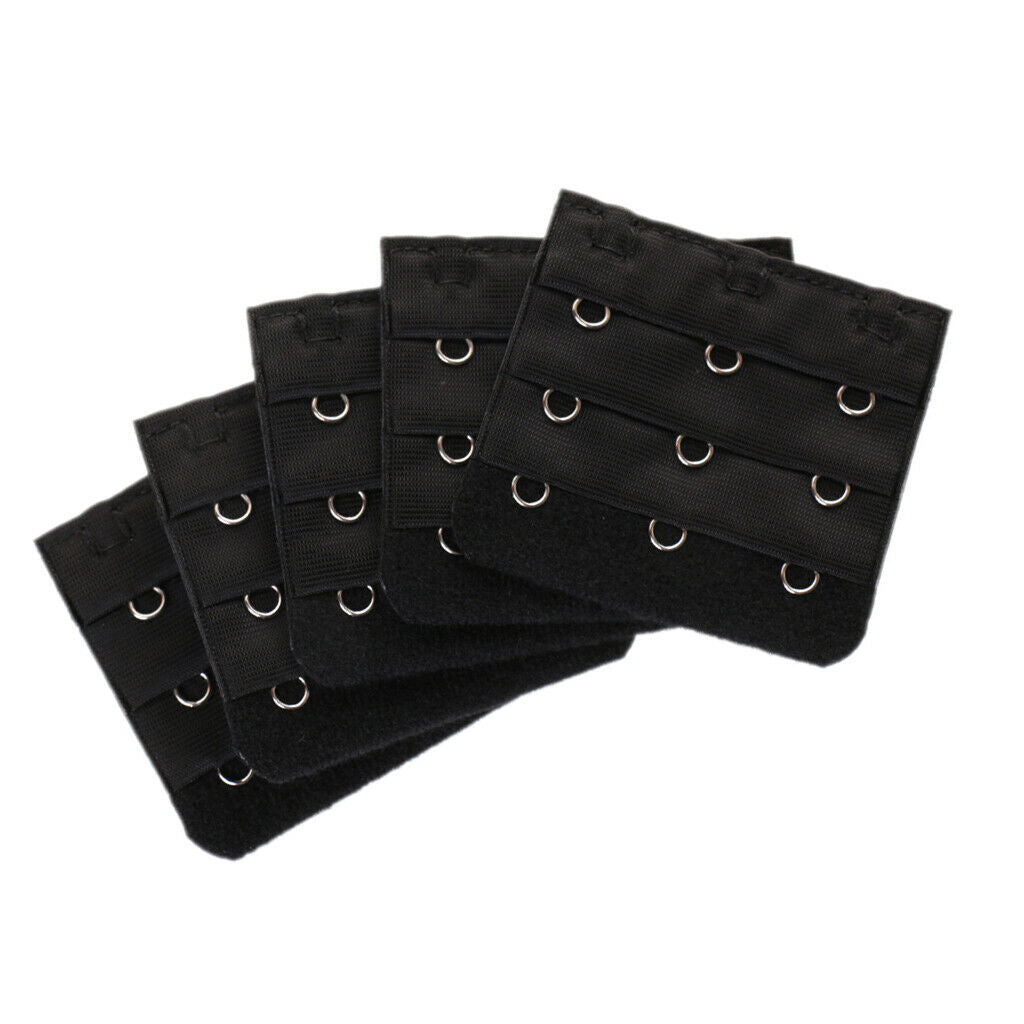 Pack of 10 Piece Elastic Bra Extenders Easily Fit Bra Extension Straps with 3