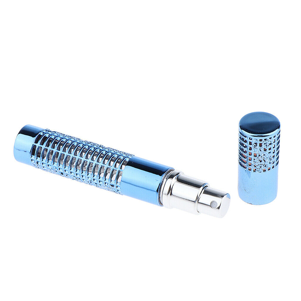 Portable 5ml Empty Refillable Perfume Bottle Pump Spray Bottles Glass Blue