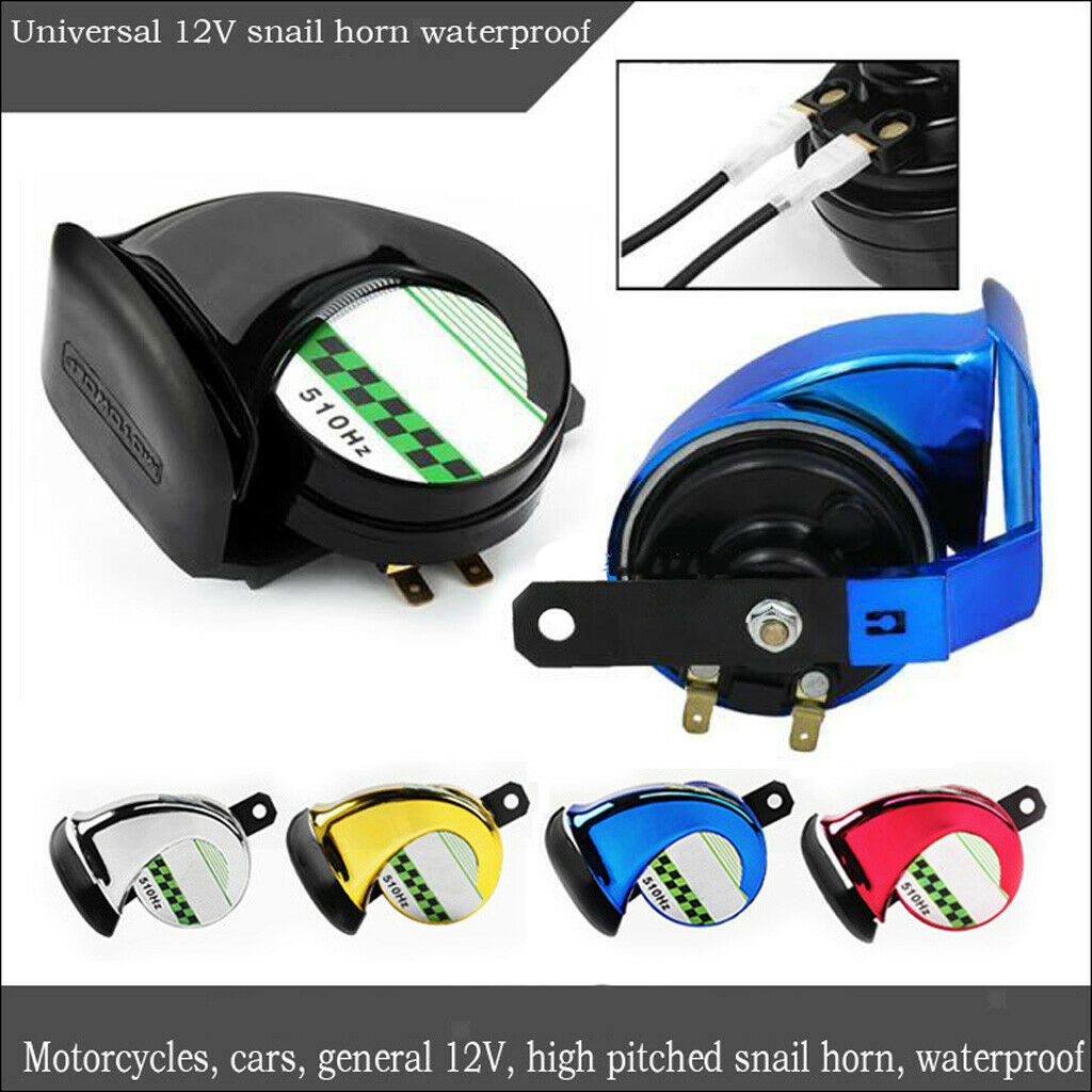 2x 110db Motorcycle Snail Air Horn Car Horn Loudspeake High Tone for f/ Car