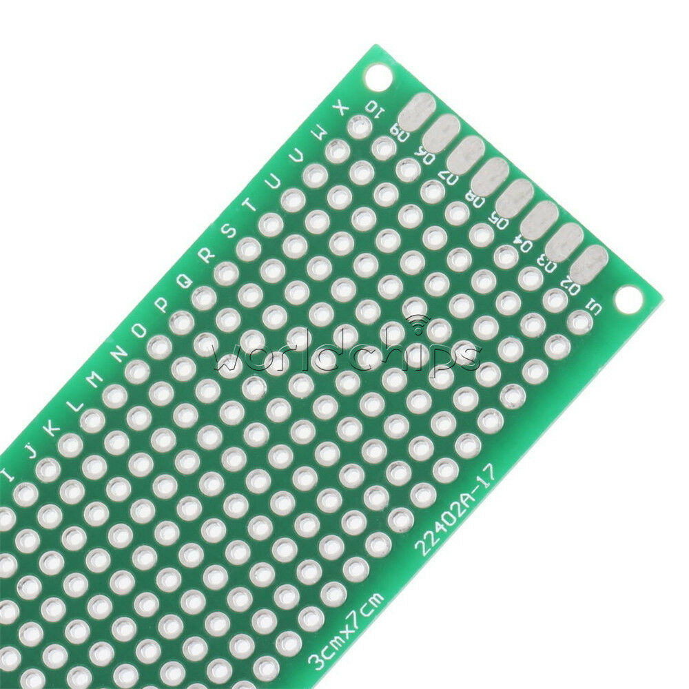 10Pcs Double Side Prototype PCB Bread board Tinned Universal 3x7 cm 30x70 mm