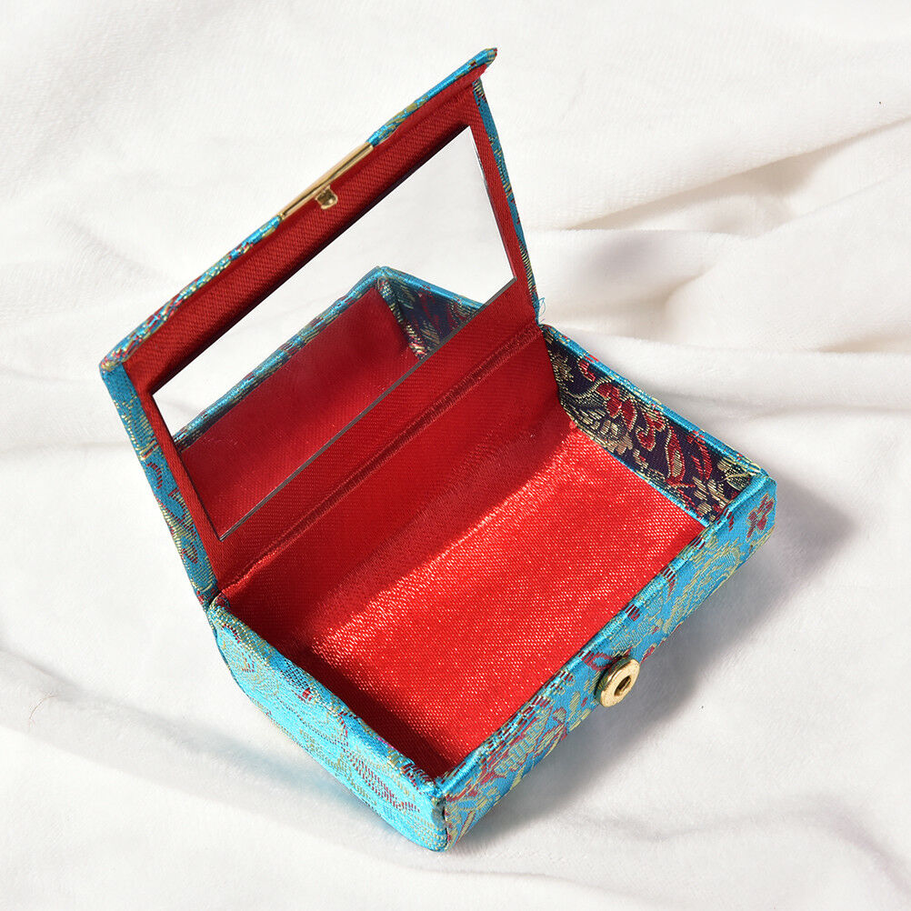 Double Support Lipstick Case Holder With Mirror Inside & Snap-On Closur.l8