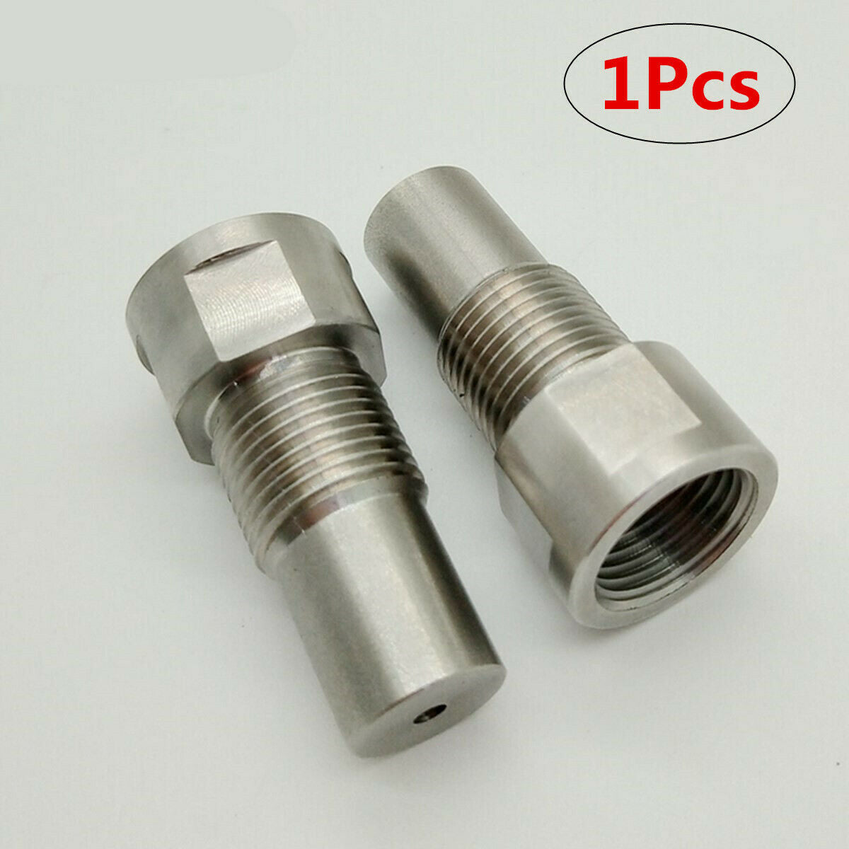 1x Stainless Steel M18*1.5 O2 Oxygen Sensor Extension Spacer Extender Adapter