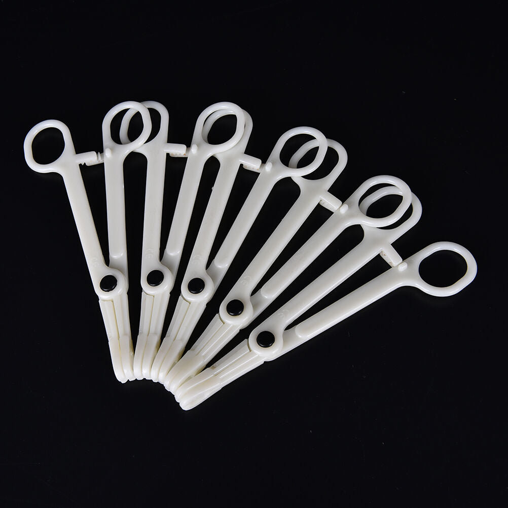 1pcs Piercing Supplies Tool Clamp Disposable Plastic Slotted Round Forcep.l8