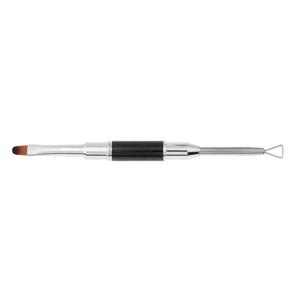 2 Way Nail Art Painting Drawing DIY Brush Pen Nail Polish Remover Scraper 1#