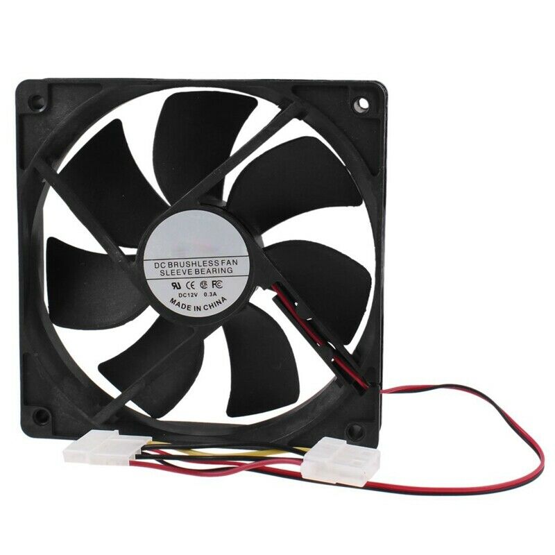 PC Brushless DC Cooling Fan 4 Pin Connector 7 Blades 12V 12cm 120mm A3R8R8