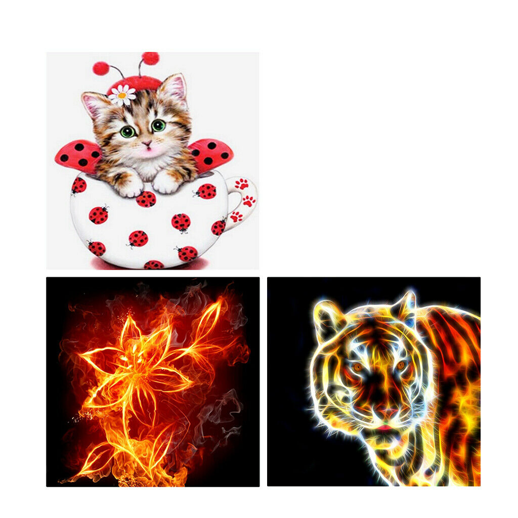 5D Diamond Embroidery Painting Cross Stitch Kit Animal for Home Decor Spark