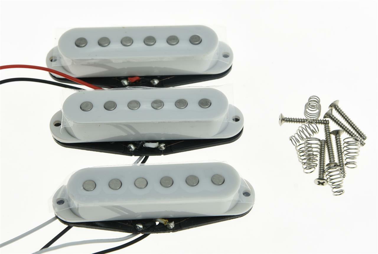 3x N/M/B White Alnico 5 Single Coil Pickups High Output Sound Strat SSS Pickup