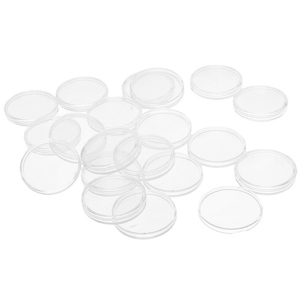 100+20 Pcs Protective Coin Holder Cases Boxes Clear Holder Case for Coin Holder
