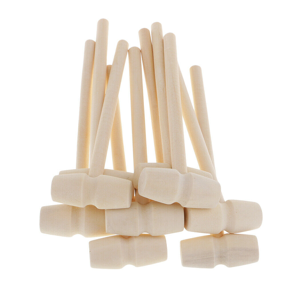 Prettyia 20x Wooden Hammer Wood Mallets Small for Seafood Lobster Crackers Lots