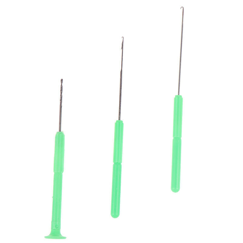 3Pcs/lot Fishing Rigs Needle Kit Bait Needle Set Hook Drill Boilie Stringer BDA