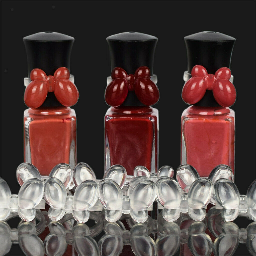 300 Pieces Clear Butterfly UV Gel Display Nail Art Ring Polish Color Chart