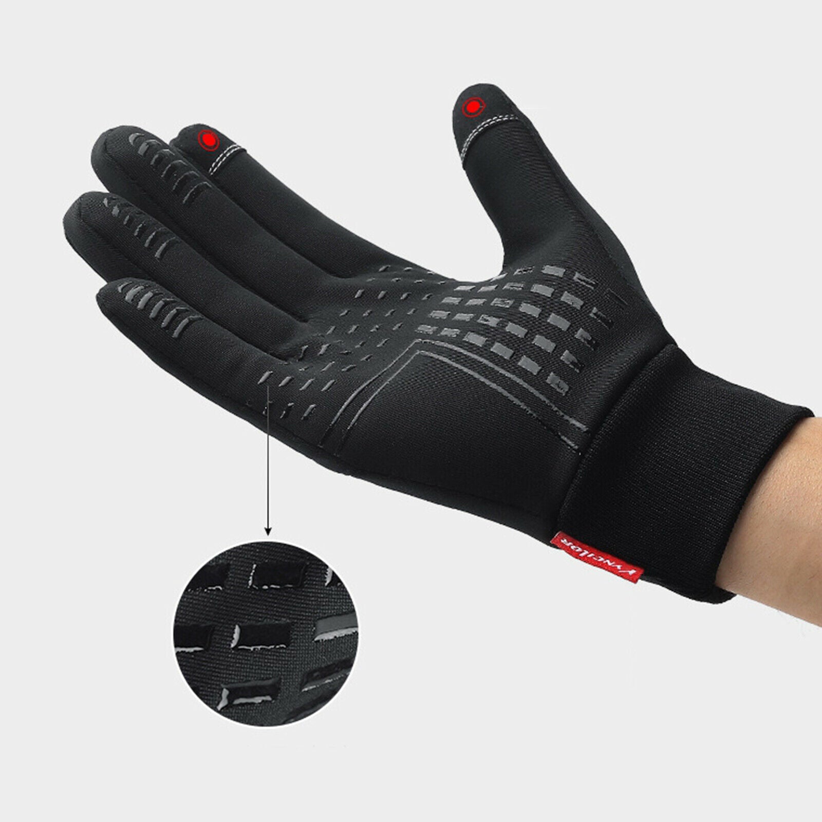 Winter Warm Gloves Waterproof Anti-slip Thermal Fleece Touch Screen Glove XL