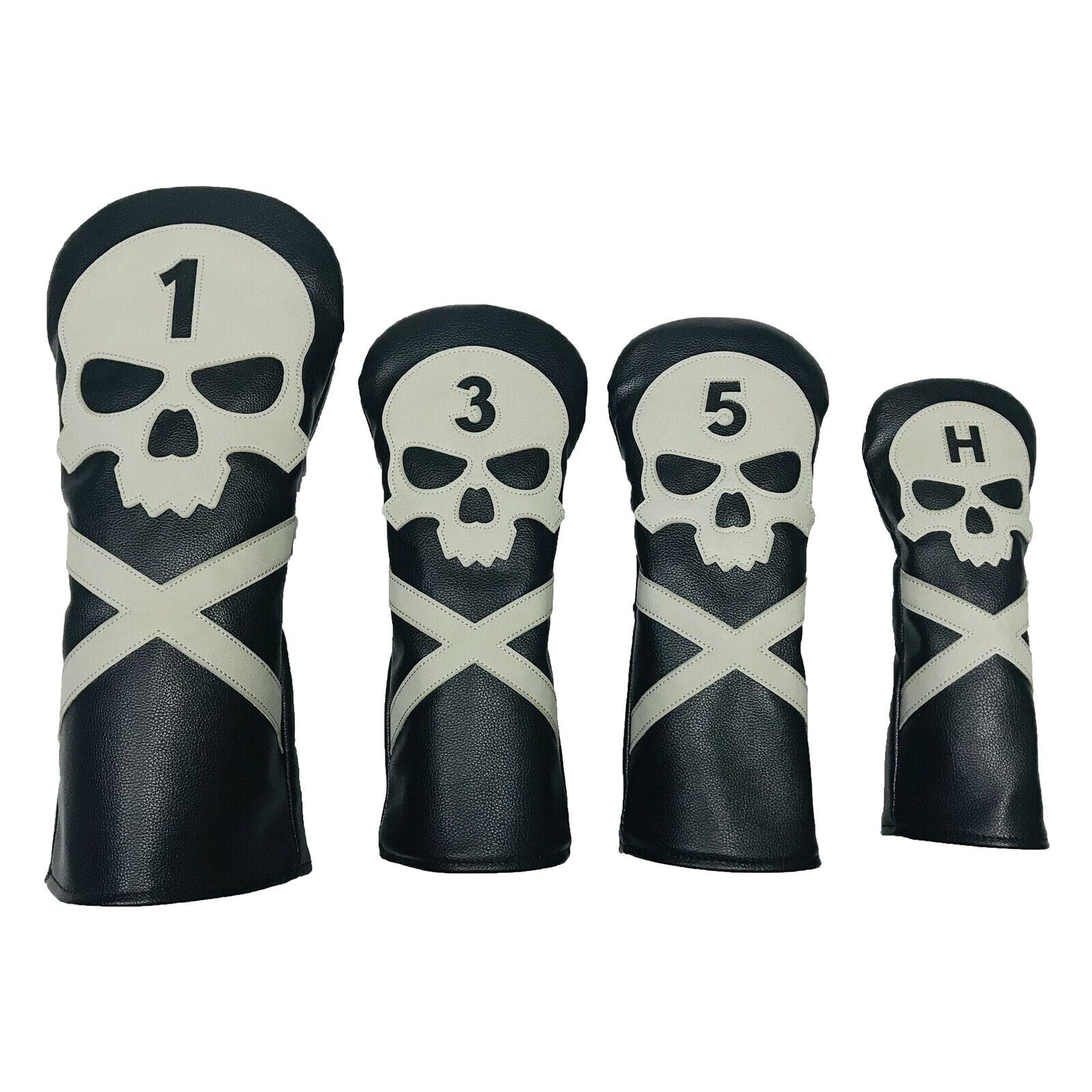 4 Pieces of Fashion Golf Strips PU Leather 1 3 5 UT Golf Driver