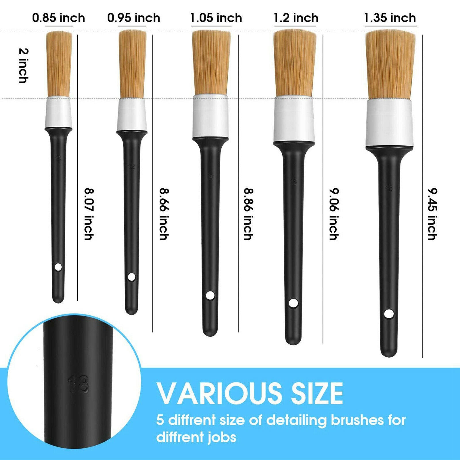 10pcs/Set Vehicles Detailing Brush Set Wheel Clean Brush Waxing Sponge Tools