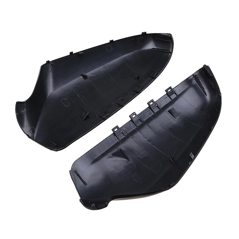 Pair Door Side Wing Mirror Cover Casing Black For VAUXHALL ASTRA H 2004-2008