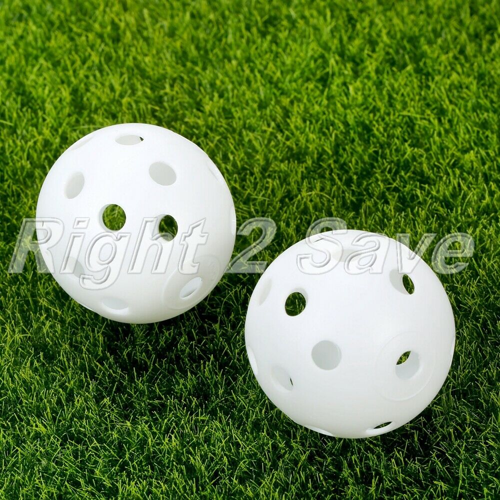 50Pcs Golf Practice Balls Plastic  Airflow Hollow Sports Training Tennis