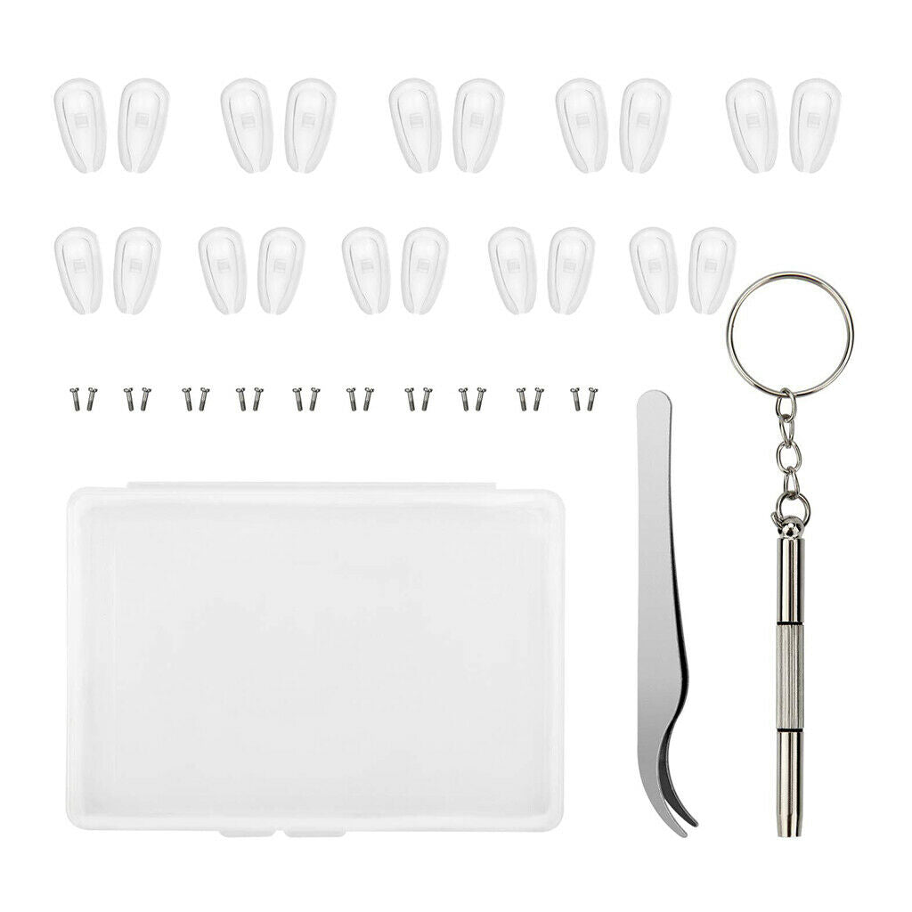 10x Anti-Slip Silicone Nose Pads for Eyeglass Sunglass Glasses Spectacles Tool
