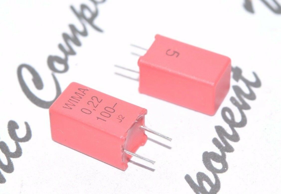 10pcs - WIMA MKP2 0.22uF (0,22µF 220nF) 100V 5% pitch:5mm Capacitor
