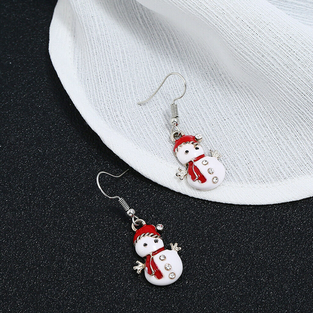 2 Pair Alloy Colorful Christmas Theme Fashion Hook Earrings Christmas Jewel