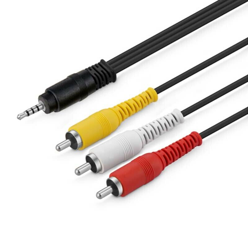 3.5mm to 3 RCA TV Video Cable For Camcorder canon DC220 DC230 DC310 DC320 DC330