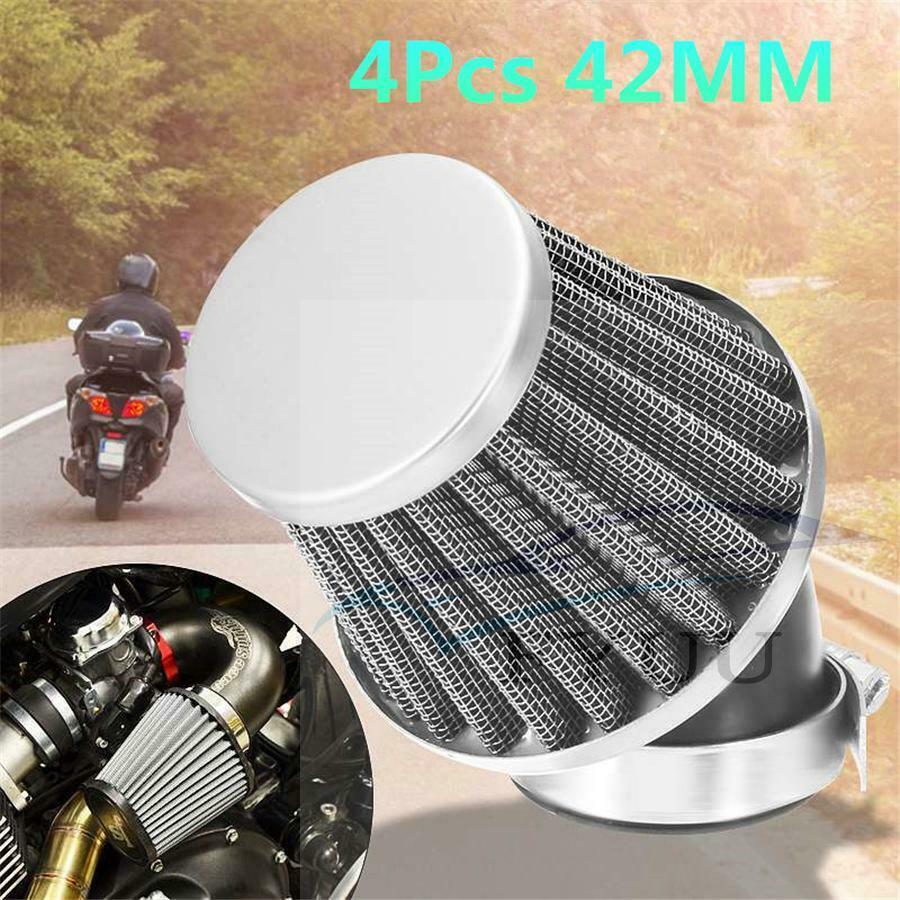 4Pcs New Motorcycle Air Filter 42mm Universal Fit For 50cc 110cc 125cc 140cc