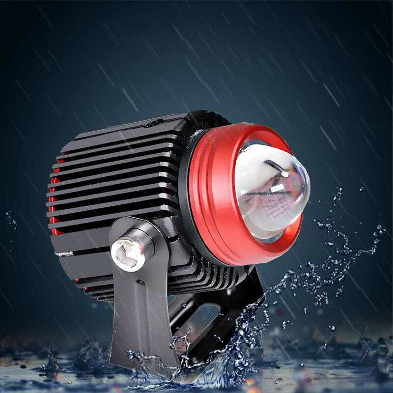 6000LM Motorcycle Bike ATV Dual-color LED Spot Light Headlight Driving Fog Lamp