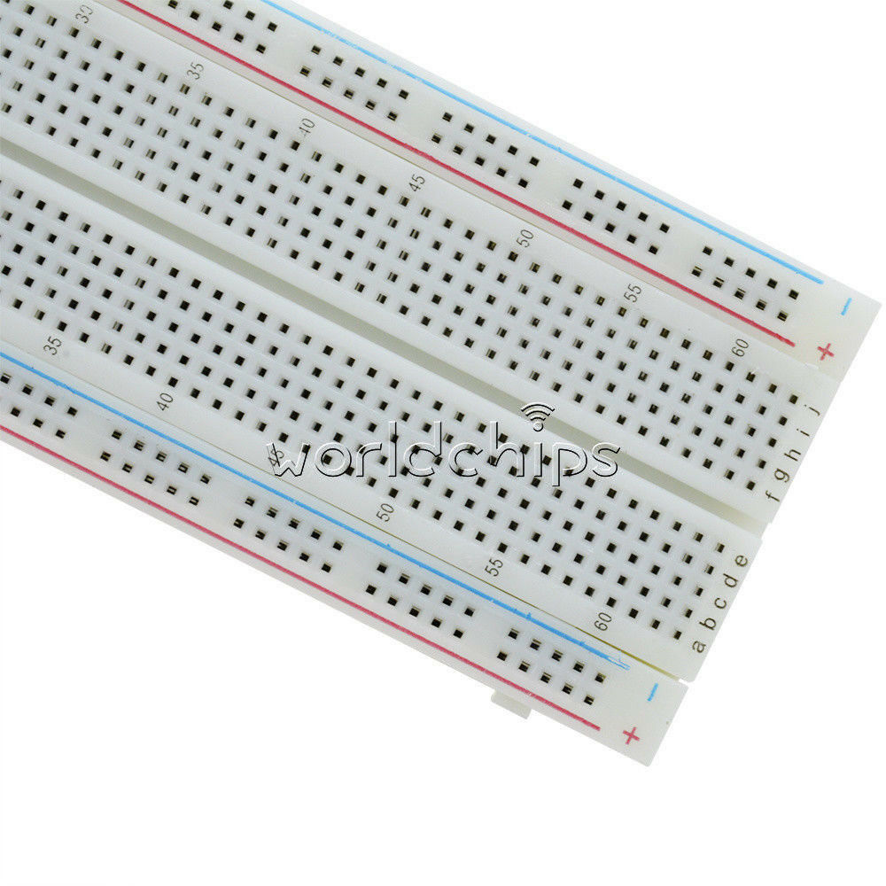 10Pcs MB102 Solderless Breadboard Protoboard 830 Tie Points 2 buses Test Circuit