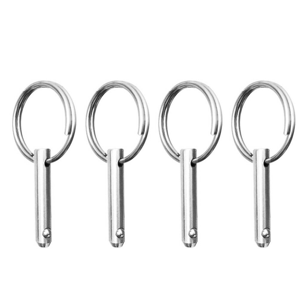 4X Quick Release Pin 1/4" Stainless Steel For Boat Bimini Top Marine Hardware US