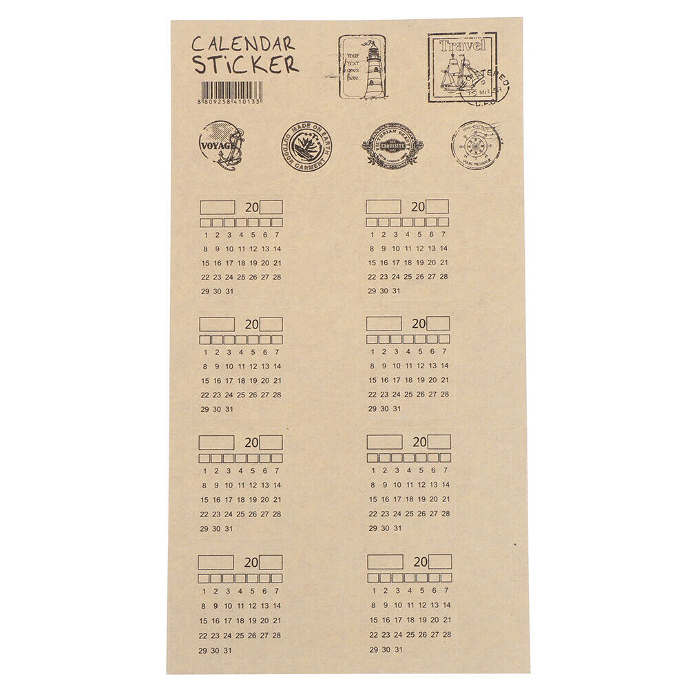 Monthly Calendar Index Stickers Lable Marker Note for Planner Appointment rDS Qx