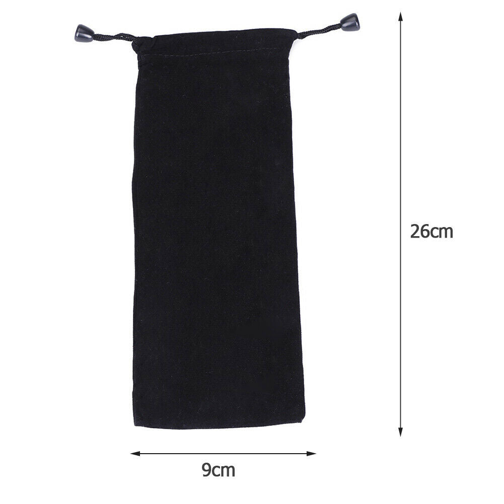 Reusable Metal Straw Velvet Storage Bag Drawstring Pouch Jewelry Organizer @