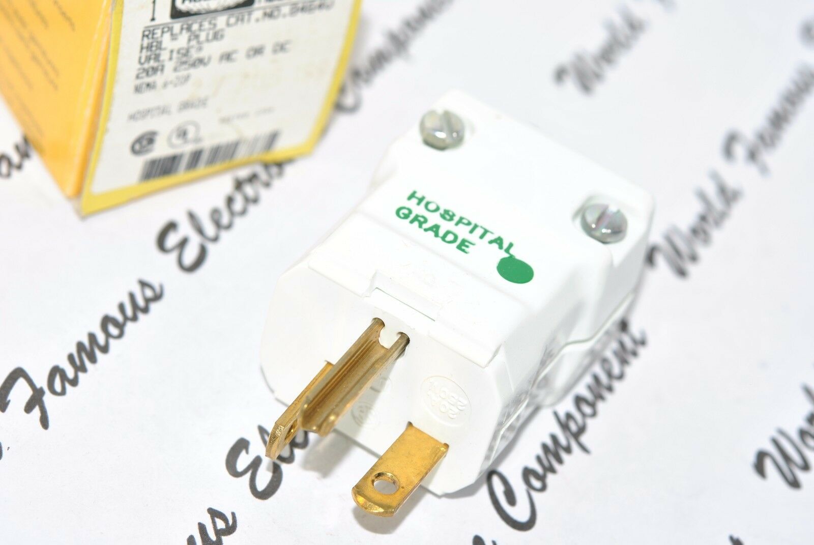 1pcs - HUBBELL Wiring HBL8464V 20A 250V 6-20P Hospital Grade Male Plug - NIB