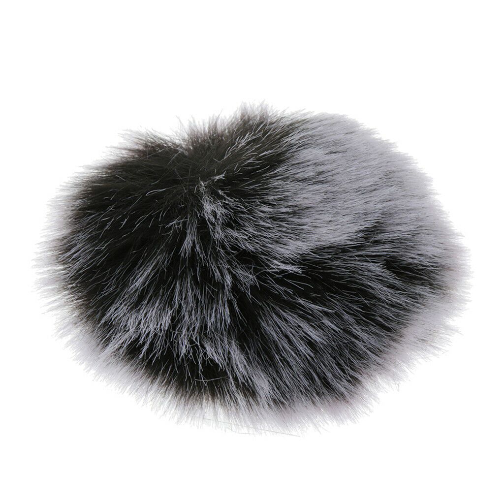 Mini Lapel Lavalier Microphone Windscreen MIC Fur Cover Black Gray