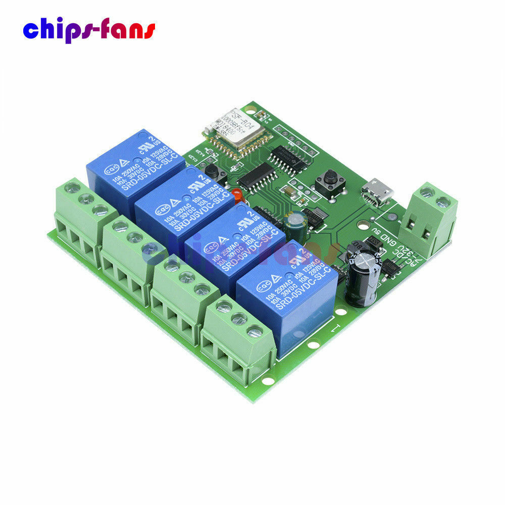 4 Canal Dc 5V 7-32V Wifi Sans Relais Retard Interrupteur ContrÃ´le Module Avec L
