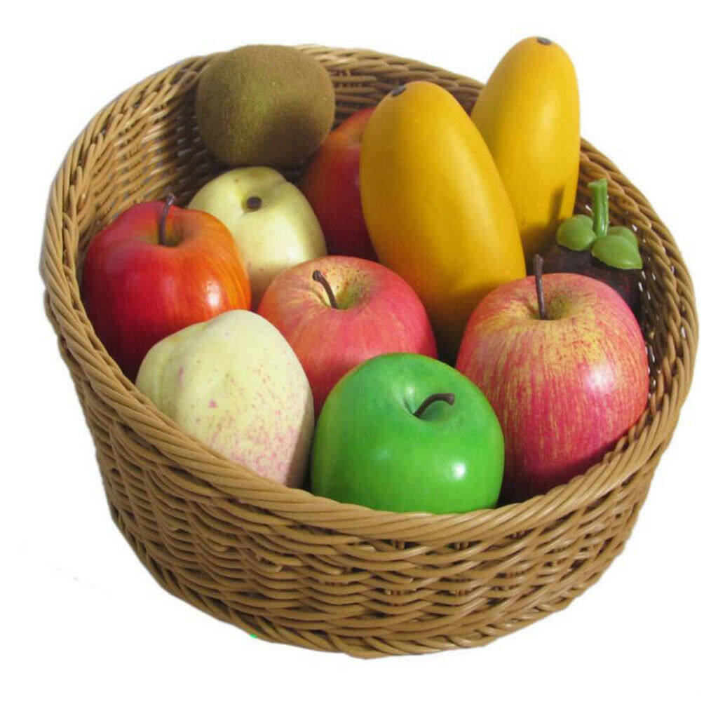 Storage Basket Container for Fruit Snacks Bread Display Kitchen Brown L
