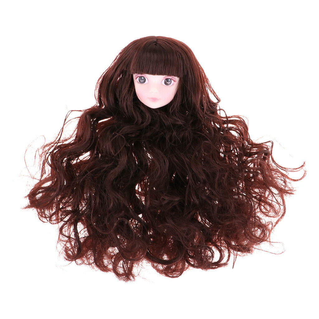 Fashion Head Sculpt with Brown Hair for 1/6 , Piece of