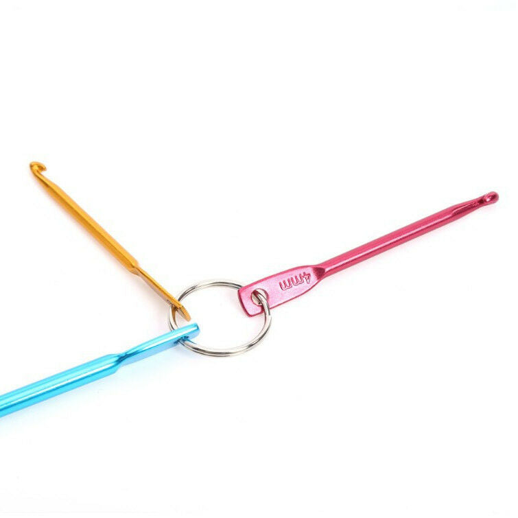 3 Pcs Crochet Hooks Key Chain DIY Weaving Tools Crochet Needles Craft  Key Rings