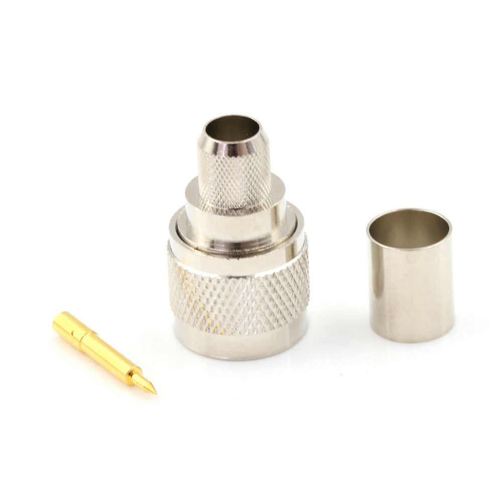 New N-Type Crimp Plug Male Cable Straight RF Connector For LMR400 RG.l8