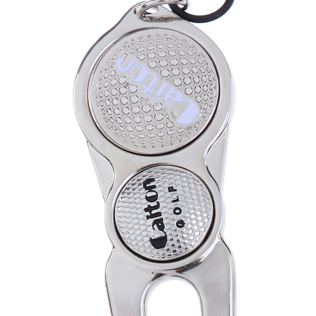 New Zinc Alloy Golf Pitch Mark Divot Repair Tool and Magnetic Ball Marker