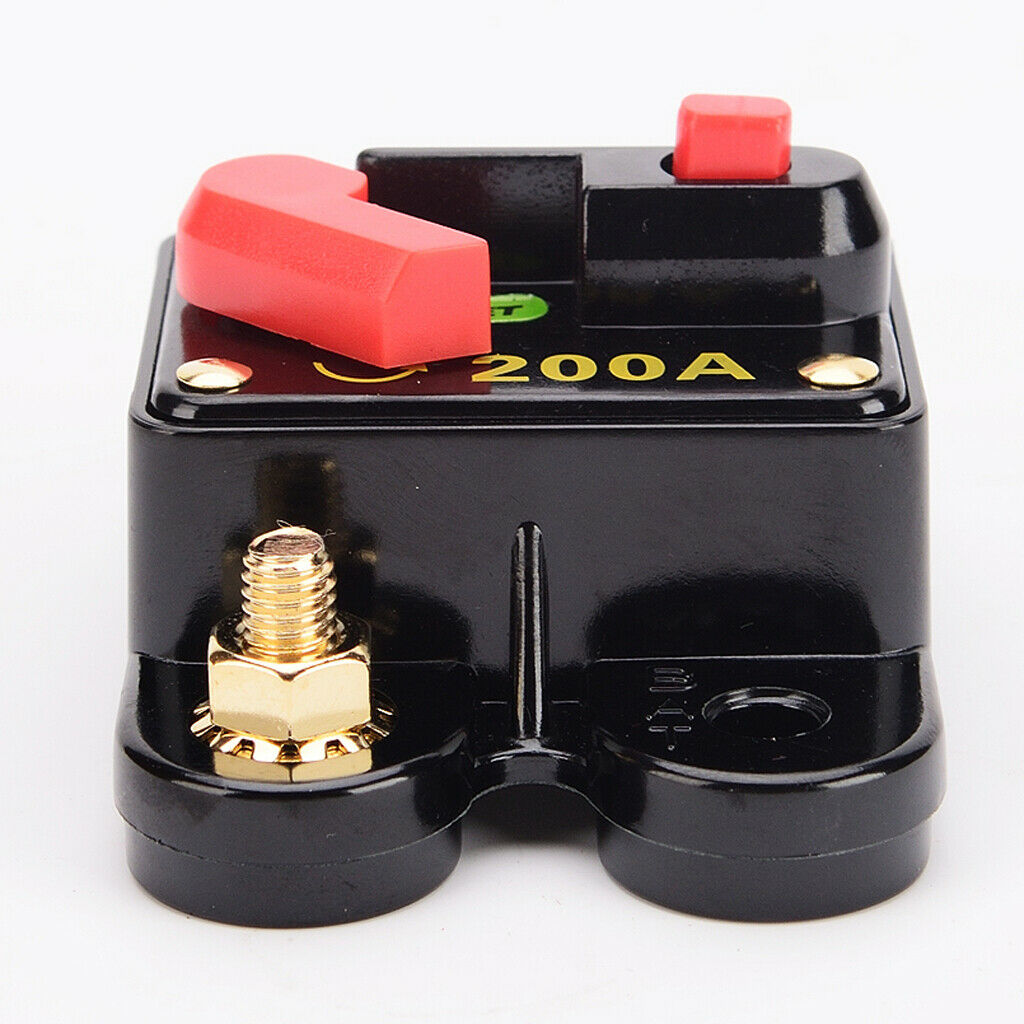 9V-48V DC Waterproof 200 Amp Circuit Breaker with Manual Reset Switch