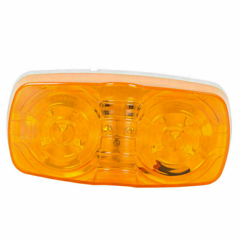 20x Trailer Marker LED Light Double Bullseye 10 Diodes Clearance Lamp Red /Amber
