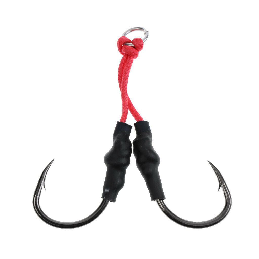 Lot 5 Pcs Dual Twin Assist Hooks Jigging Saltwater Sea Fishing with