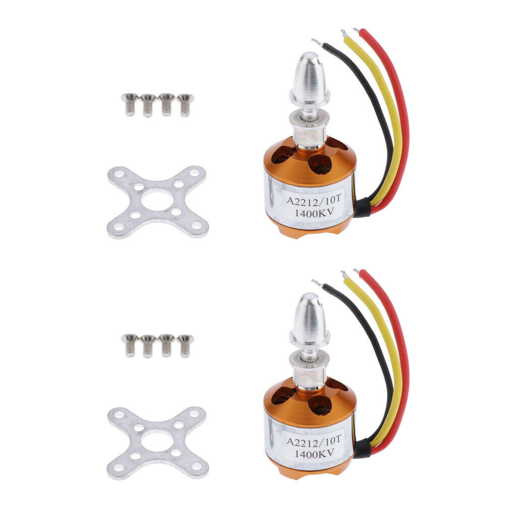 2Pcs XXD A2212 1400KV Brushless Motor for Airplane Aircraft Drone Hobby