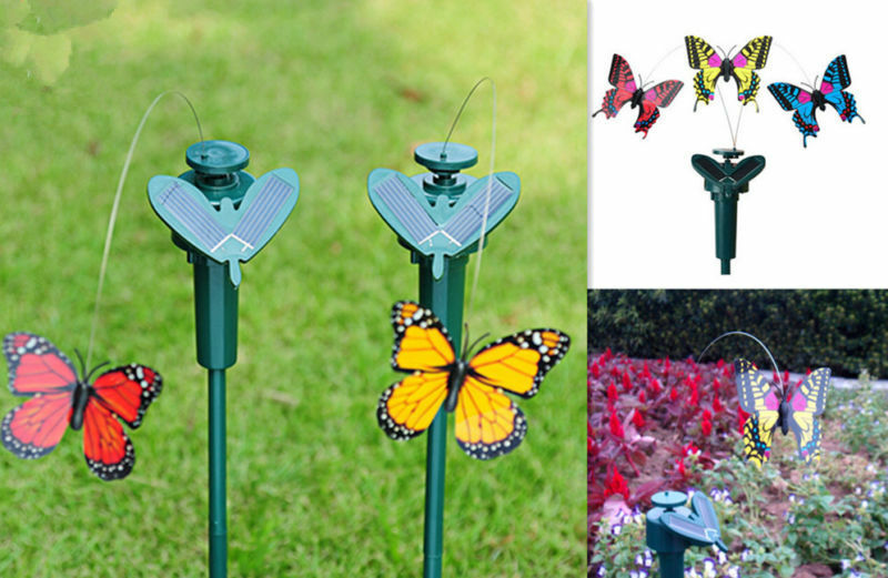 Solar Power Vibration Dancing Butterflies Flying Solar Garden Outdoor Decoration